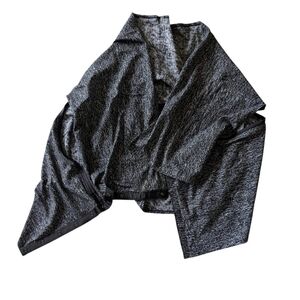 LULULEMON Vinyasa Scarf Wrap Rulu Fabric Snaps Logo Heathered Black O/S